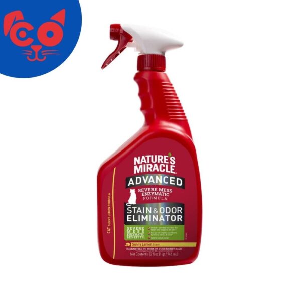 1090 NATURE MIRACLE GATO ADVANCED ELIMINADOR DE MANCHAS Y OLORES 32OZ