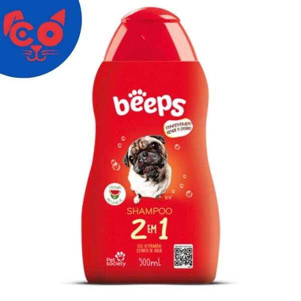 1092 SHAMPOO BEEPS DOS EN UNO ROJO 17 OZ