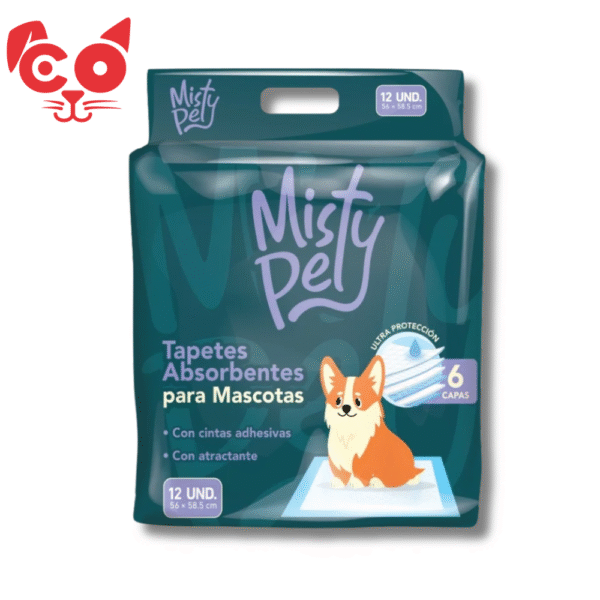 TAPETES ABSORBENTES MISTY PET 12 UND