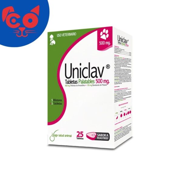 1652 UNICLAV 500 MG X 25 TABLETAS