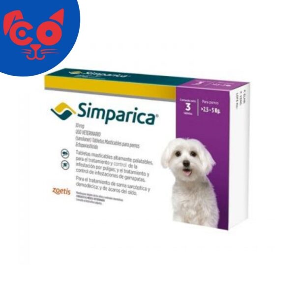 SIMPARICA 2.5 - 5 KG CAJA 1 TABLETA
