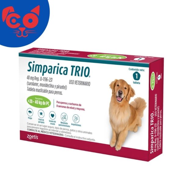 1821 SIMPARICA TRIO 48 MG 20 - 40 KG