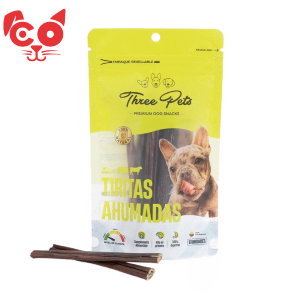 THREE PETS TIRITAS AHUMADAS 4 UNIDADES