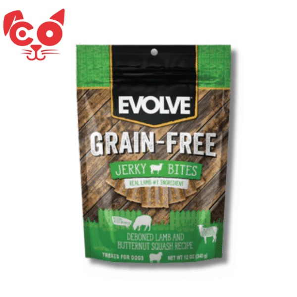 SNACK EVOLVE DOG GRAIN FREE JERKY CORDERO 340G
