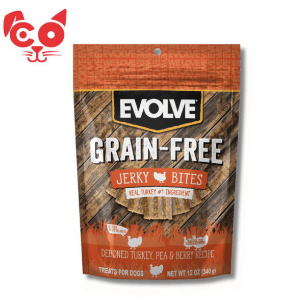 SNACK EVOLVE DOG GRAIN FREE JERKY BITES 340G