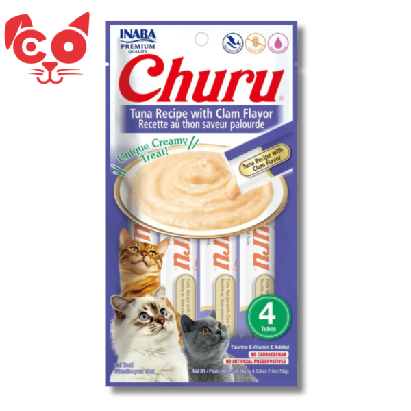 SNACK INABA CHURU ATUN Y ALMEJA 4 UND