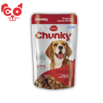 POUCH CHUNKY DELIDOG TROZOS DE CARNE DE RES
