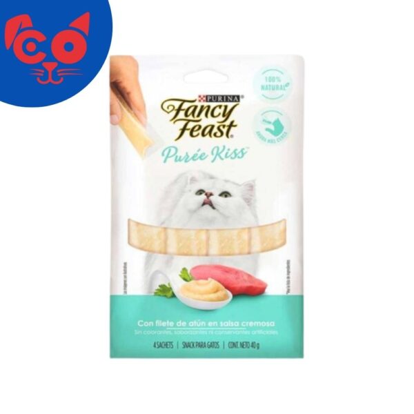 456 FANCY FEAST PUREE KISS FILETE DE ATUN EN SALSA CREMOSA 4 UND