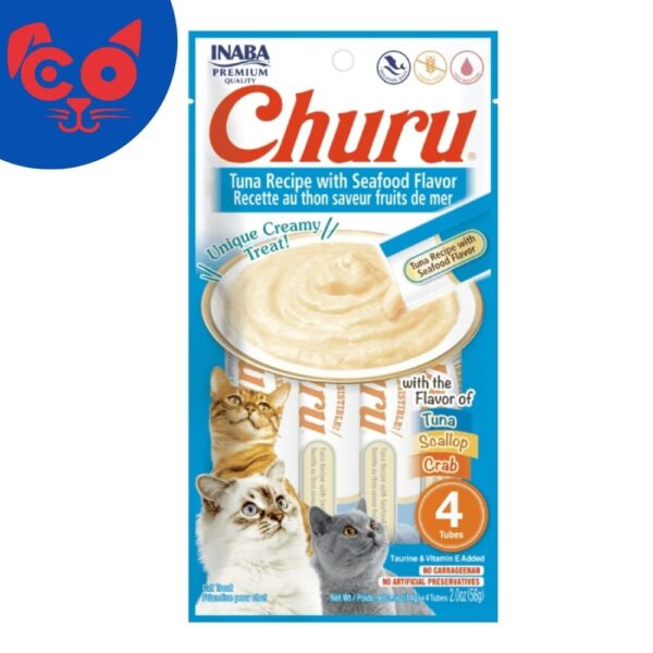 862 SNACK INABA CHURU ATUN Y PESCADOS BLANCOS 4 UND