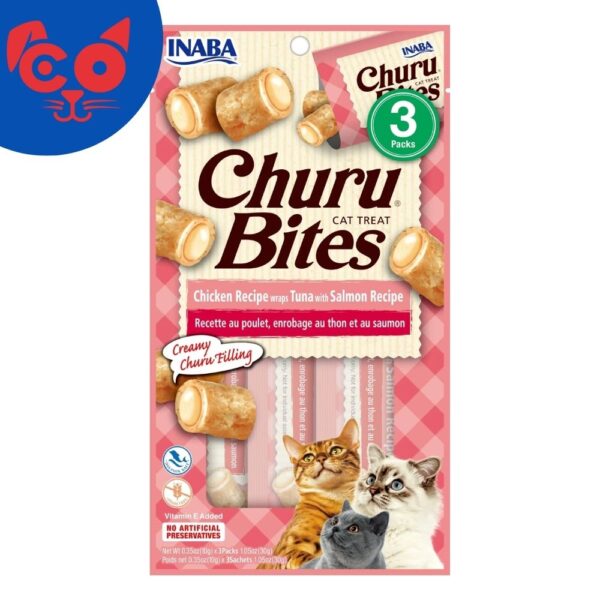 869 SNACK INABA CHURU BITES CAT POLLO, ATUN Y SALMON 3 UND