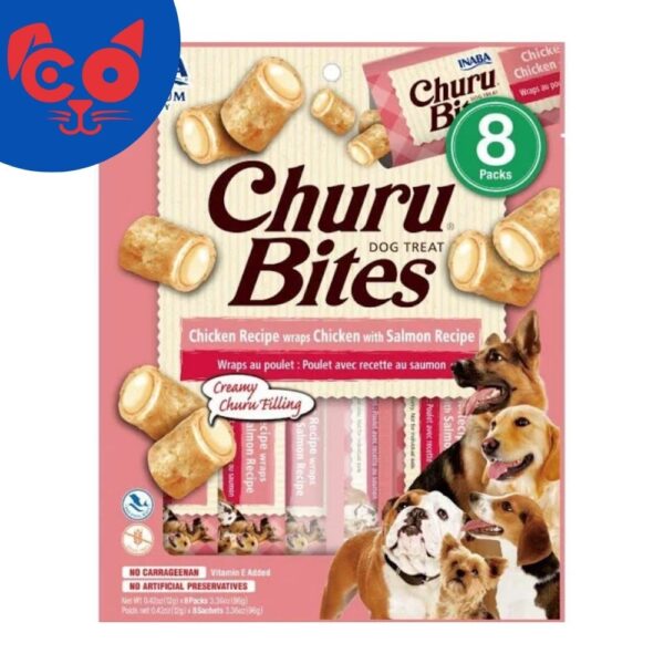 874 SNACK INABA CHURU BITES DOG POLLOY SALMON 8 UND
