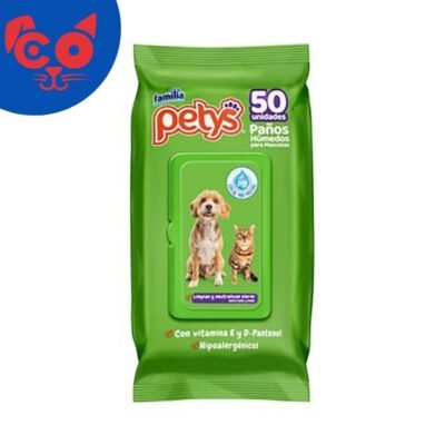 PAÑITOS HUMEDOS PETYS X 50 UNIDADES