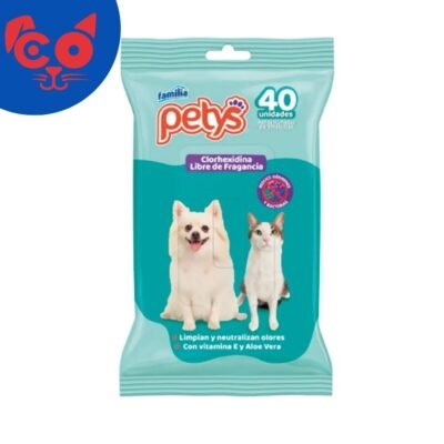 PAÑITOS HUMEDOS PETYS CLORHEXIDINA 40 UND