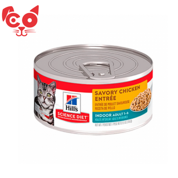 MascotasCO (77) HILLS ALIMENTO PARA GATO ADULTO INDOOR CHICKEN 5.5 OZ