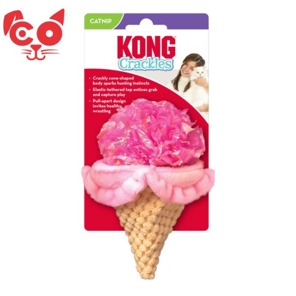 KONG GATO JUGUETE PELUCHE CRACKLES HELADO