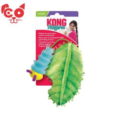 KONG GATO JUGUETE PELUCHE FLINGAROO CATERPILLAR ORUGA