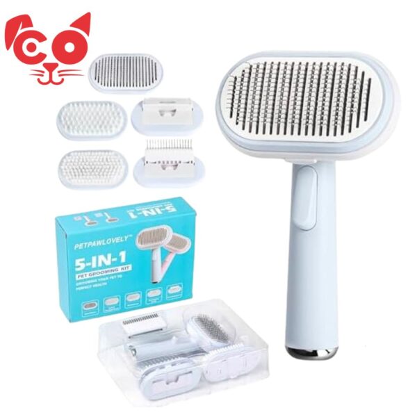 KIT CEPILLO PROFESIONAL PET GROOMING 5 EN 1