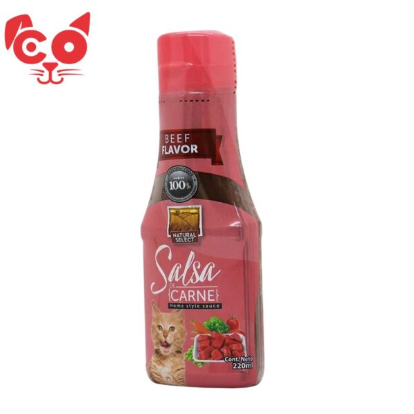 SALSA NATURAL SELECT PARA GATO SABOR A CARNE 220ML
