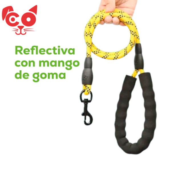 COLLAR TIPO PECHERA CON TRAILLA REFLECTIVA Y MANGO DE GOMA GABE PETS