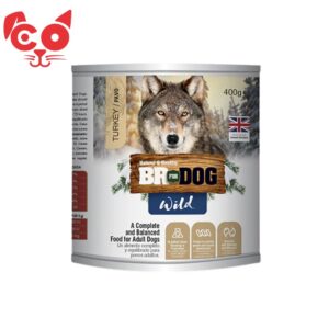 LATA BR WILD FOR DOG PAVO 400 G
