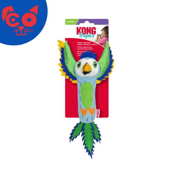 39 KONG GATO JUGUETE PELUCHE TROPICS PAJARO