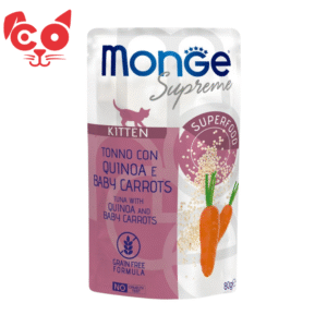 POUCH MONGE GATITOS ATUN , QUINOA Y ZANAHORIA 80 G