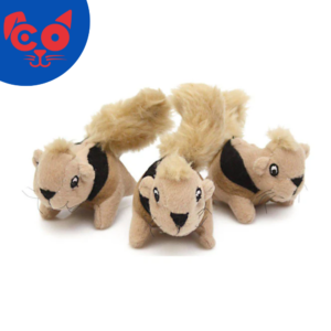 JUGUETE PARA PERRO OUTWARD HOUND PELUCHE ARDILLA X 3