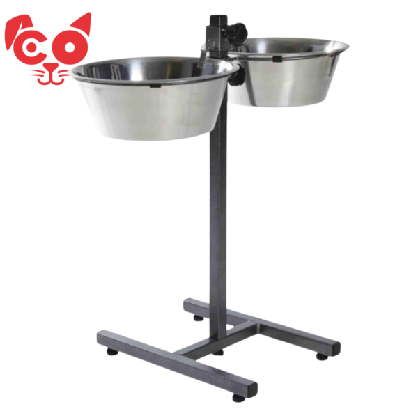COMEDERO ACERO INOXIDABLE ELEVADO AJUSTABLE
