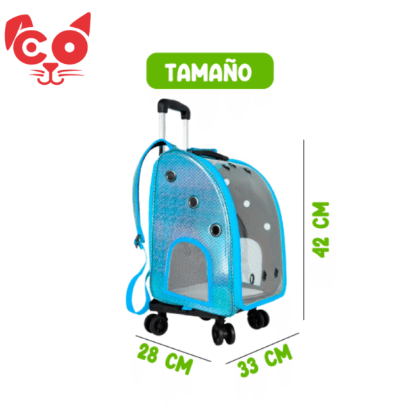 CARGADOR TIPO MORRAL SIRENA CON RUEDAS