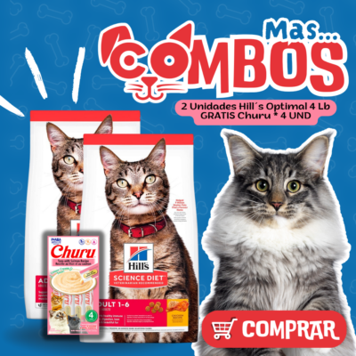 COMBO HILLS ALIMENTO PARA GATO ADULTO OPTIMAL CARE 4LB X2