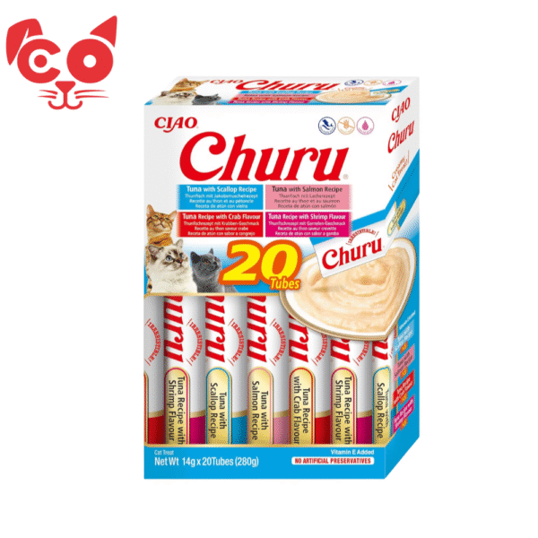261 SNACK INABA CHURU VARIEDAD DE ATUN Y SEAFOOD 20 UND (AGUAMARINA)
