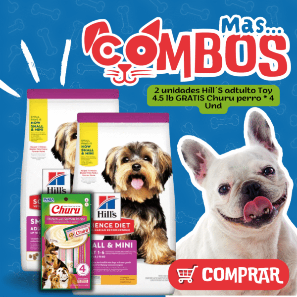 5 COMBO HILLS ALIMENTO PARA PERRO ADULTO & TOY BREED 4.5Lb X2Und
