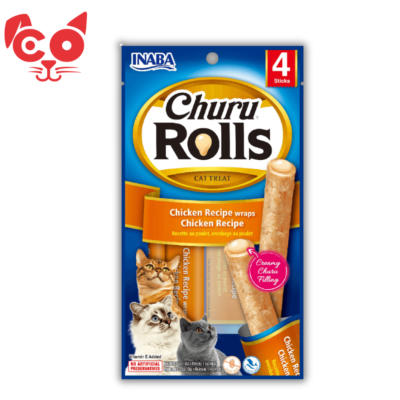 SNACK INABA CHURU ROLLS CAT POLLO 4 UND