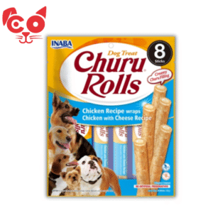 SNACK INABA CHURU ROLLS DOG POLLO Y QUESO 8 UND