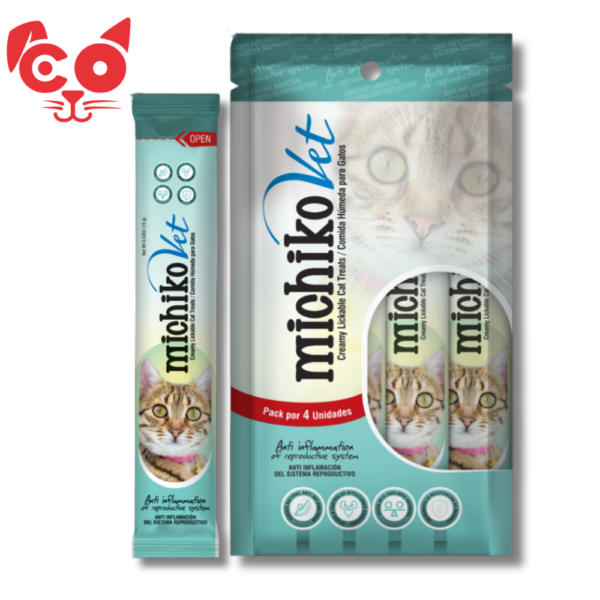 160 SNACK PARA GATO MICHIKO VET ANTI INFLAMACIÓN SISTEMA X4UND