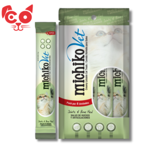 SNACK PARA GATO MICHIKO VET HUESOS Y ARTICULACIONES X4 UND
