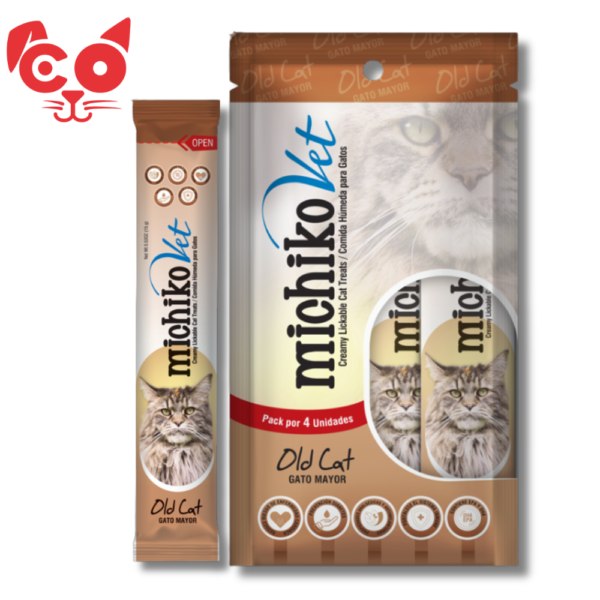 163 SNACK PARA GATO MICHIKO VET ADULTO MAYOR 4 UND