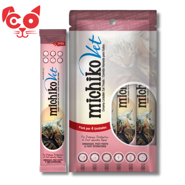 SNACK PARA GATO MICHIKO VET EMBARAZO Y POST OPERATORIO X4 UND