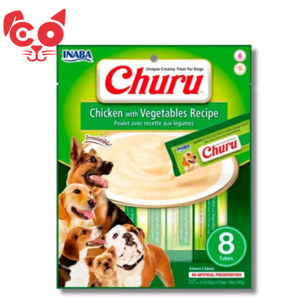 118 SNACK INABA CHURU DOG POLLO Y VEGETALES 8 UND