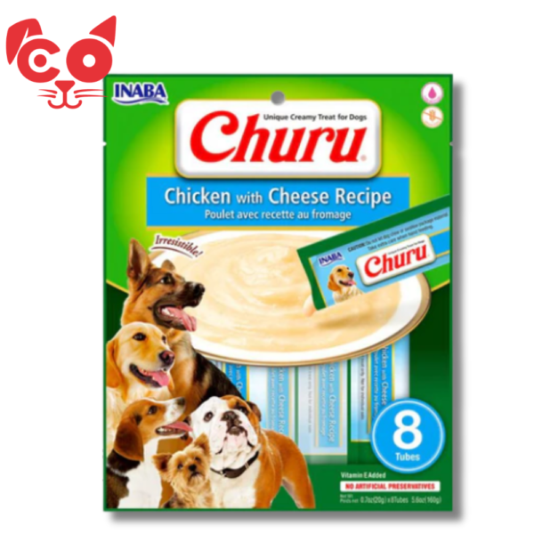 119 SNACK INABA CHURU DOG POLLO Y QUESO 8 UND