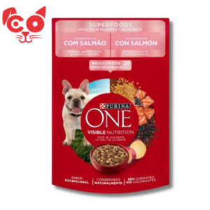 142 POUCH PURINA ONE PERROS ADULTOS Y CACHORROS SABOR SALMON 85GR