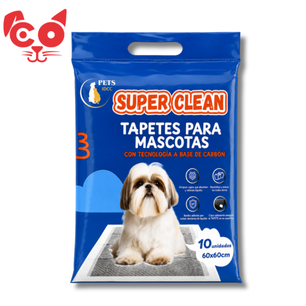 166 TAPETE PARA MASCOTA CARBON ACTIVO 10 UND