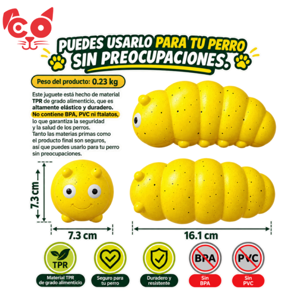 JUGUETE GUSANO CHIRRIANTE