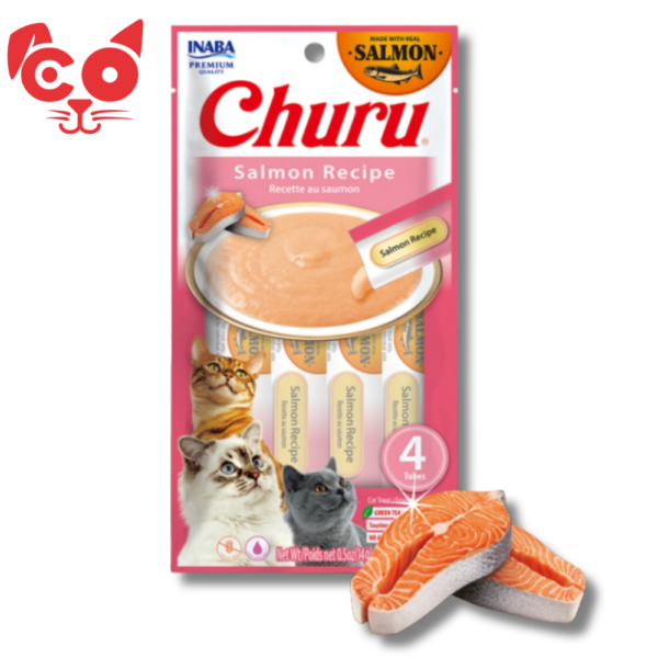 SNACK INABA CHURU RECETA DE SALMON 4UND